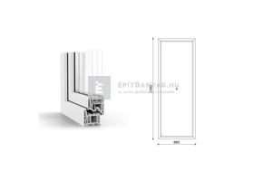 GreenEvolution 76 B 3r üv Fix 90x240 cm fehér fix ablak GreenEvolution 76 B 3r üv Fix 90x240 cm fehér fix ablak