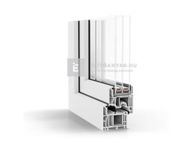 GreenEvolution 76 3D  3r üv  NY-BNY 150x150 cm bal fehér kétszárnyú váltószárnyas ablak