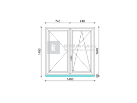 GreenEvolution 76 B 3r üv NY-BNY 150x150cm jobb kívül antracit belül fehér kétsz. váltósz. ablak