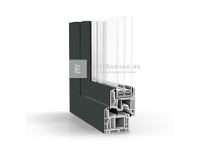 GreenEvolution 76 B 3r üv NY-BNY 150x210cm jobb kívül antracit belül fehér kétsz.váltósz.erkélya. GreenEvolution 76 B 3r üv NY-BNY 150x210cm jobb kívül antracit belül fehér kétsz.váltósz.erkélya.