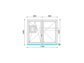 GreenEvolution 76 B 3r üv NY-BNY 180x150cm bal kívül antracit, belül fehér kétsz. váltósz. ablak GreenEvolution 76 B 3r üv NY-BNY 180x150cm bal kívül antracit, belül fehér kétsz. váltósz. ablak