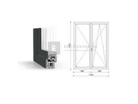 GreenEvolution 76 B 3r üv NY-BNY 180x240cm jobb kívül antracit belül fehér kétsz.váltósz.erkélya. GreenEvolution 76 B 3r üv NY-BNY 180x240cm jobb kívül antracit belül fehér kétsz.váltósz.erkélya.