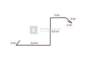 Zsindely oromszegély alumínium 20x200 cm Zsindely oromszegély alumínium 20x200 cm