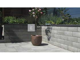 Semmelrock Rivago Kerítéselem félkő szürke 20x20x16 cm Semmelrock Rivago Kerítéselem félkő szürke 20x20x16 cm