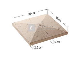 Star Stone Róma oszlop fedkő 35x35x5 cm smoke Star Stone Róma oszlop fedkő 35x35x5 cm smoke