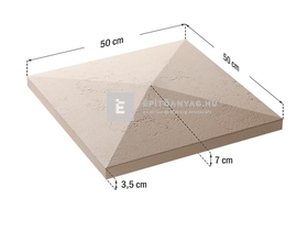 Star Stone Róma oszlop fedkő 50x50x7 cm smoke Star Stone Róma oszlop fedkő 50x50x7 cm smoke