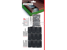 Márkamix Bergdeck WPC szerelőkészlet natúr felület, fekete 1 csomag= 2 m2 burkolathoz Márkamix Bergdeck WPC szerelőkészlet natúr felület, fekete 1 csomag= 2 m2 burkolathoz