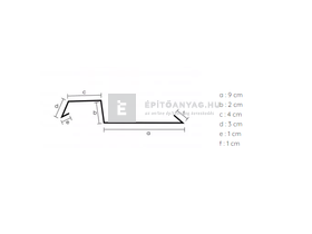 Oromszegély alumínium, barna RAL 8011, 20x200 cm Oromszegély alumínium, barna RAL 8011, 20x200 cm