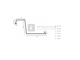 Oromszegély alumínium, téglavörös RAL 3016, 25x200 cm