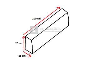 Abeton Útszegély szürke 15x25x100 cm (18 db/rkl) Abeton Útszegély szürke 15x25x100 cm (18 db/rkl)