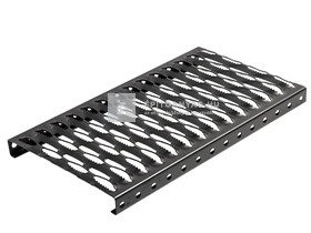 Bramac acél lépcsőfok fekete 25x41,5 cm