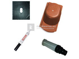 Tondach Kékes/Pilis/Pilis Max ívesvágású csatornaszellőző szett Naur téglavörös Tondach Kékes/Pilis/Pilis Max ívesvágású csatornaszellőző szett Naur téglavörös