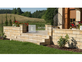 Semmelrock Bradstone Travero Sarok lépcsőelem homokkő melírozott 35x35x15 cm Semmelrock Bradstone Travero Sarok lépcsőelem homokkő melírozott 35x35x15 cm