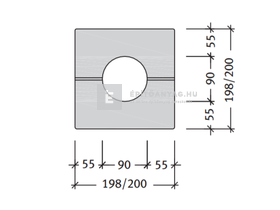 Semmelrock Castello kerítéselem félkő szürke-fekete 20x20x14 cm Semmelrock Castello kerítéselem félkő szürke-fekete 20x20x14 cm