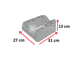 Semmelrock Flori Rézsűelem vörösbarna 27x31x13 cm Semmelrock Flori Rézsűelem vörösbarna 27x31x13 cm
