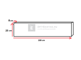 KK Kavics Útszegélykő szürke 8x25x100 cm KK Kavics Útszegélykő szürke 8x25x100 cm