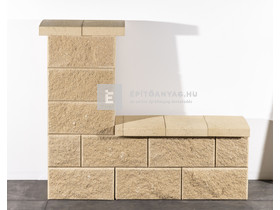 Leier Architektúra Kerítéskő sarokelem bézs 40x20x20 cm Leier Architektúra Kerítéskő sarokelem bézs 40x20x20 cm