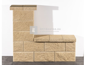 Leier Architektúra Kerítéskő sarokelem bézs 40x20x20 cm Leier Architektúra Kerítéskő sarokelem bézs 40x20x20 cm