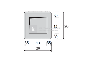 Leier Modern kerítéskő félkő natúr törtfehér 20x20x20 Leier Modern kerítéskő félkő natúr törtfehér 20x20x20