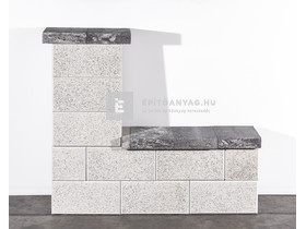 Leier Modern Kerítéskő normál finomszórt törtfehér 40x20x20 cm Leier Modern Kerítéskő normál finomszórt törtfehér 40x20x20 cm