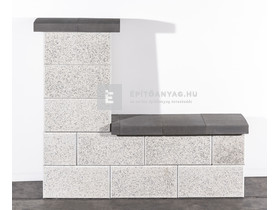Leier Modern Kerítéskő normál finomszórt törtfehér 40x20x20 cm Leier Modern Kerítéskő normál finomszórt törtfehér 40x20x20 cm