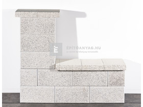 Leier Modern Kerítéskő sarokelem finomszórt törtfehér 40x20x20 cm Leier Modern Kerítéskő sarokelem finomszórt törtfehér 40x20x20 cm