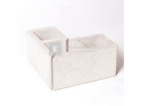 Leier Modern kerítéskő sarokelem finomszórt, törtfehér 20x40x20 cm Leier Modern kerítéskő sarokelem finomszórt, törtfehér 20x40x20 cm