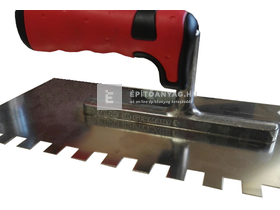 Rozsdamentes glettelő soft, 28x13 cm, 15x15 mm fogazattal Rozsdamentes glettelő soft, 28x13 cm, 15x15 mm fogazattal