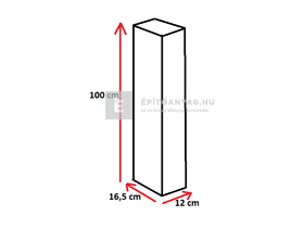 Semmelrock Citytop Paliszád szürke 100x12x16,5 cm