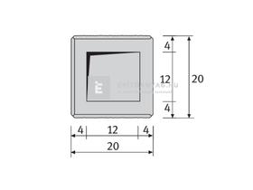 Semmelrock Rivago kerítéselem félkő mokka 20x20x16 cm Semmelrock Rivago kerítéselem félkő mokka 20x20x16 cm