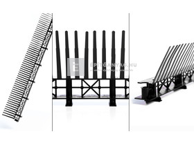 Ereszszellőző léc + fésű fekete 1 m Ereszszellőző léc + fésű fekete 1 m