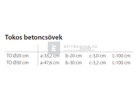 KK Kavics Atlasz TO Tokos betoncső 30x100 cm