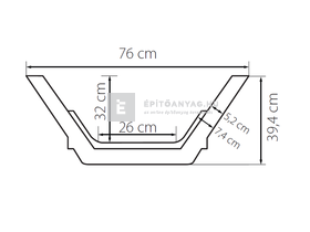 KK Kavics Atlasz Mederelem 76x50x30 cm KK Kavics Atlasz Mederelem 76x50x30 cm