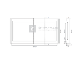 KK Kavics Atlasz Kerítéspalló vasbeton KL 300x50x7 cm KK Kavics Atlasz Kerítéspalló vasbeton KL 300x50x7 cm
