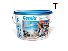 Cemix-LB-Knauf StruktorOla Dekor Diszperziós színezővakolat, kapart 1,5 mm 4001 white 25 kg