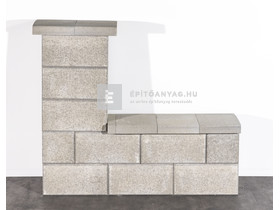 Leier Modern kerítéskő sarokelem natúr agyagszürke 40x20x20 cm Leier Modern kerítéskő sarokelem natúr agyagszürke 40x20x20 cm