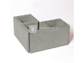 Leier Modern kerítéskő sarokelem natúr, agyagszürke 20x40x20 cm Leier Modern kerítéskő sarokelem natúr, agyagszürke 20x40x20 cm