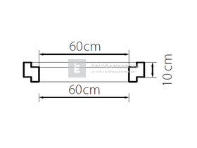 KK Kavics Atlasz Aknaszűkítő-magasító 60x10 cm