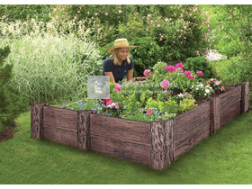 Fabrostone Kiskert szegély sarok elem, fa hatású Fabrostone Kiskert szegély sarok elem, fa hatású