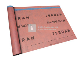 Terrán Medifol Silver páraáteresztő tetőfólia 230 g, 2 ragasztósávval 37,5 m2 Terrán Medifol Silver páraáteresztő tetőfólia 230 g, 2 ragasztósávval 37,5 m2