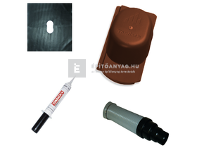 Tondach Kékes Plus ívesvágású csatornaszellőző szett FusionProtect rézbarna Tondach Kékes Plus ívesvágású csatornaszellőző szett FusionProtect rézbarna