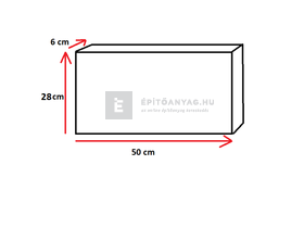 Viastein Paliszád sorszegély szürke 6x28x50 cm Viastein Paliszád sorszegély szürke 6x28x50 cm