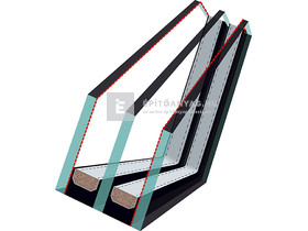 Fakro PTP-V U4 Billenő PVC tetőablak, 3 rétegű üveggel, fehér, méret: 07, 78x140 cm