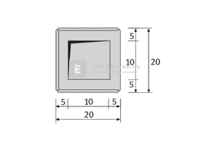 Semmelrock Rivago Kerítéselem Slim félkő középszürke 20x20x9 cm Semmelrock Rivago Kerítéselem Slim félkő középszürke 20x20x9 cm