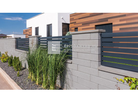 Semmelrock Rivago Kerítéselem Slim félkő középszürke 20x20x9 cm Semmelrock Rivago Kerítéselem Slim félkő középszürke 20x20x9 cm