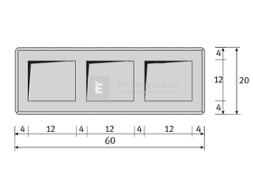 Semmelrock Rivago Kerítéselem Slim nagykő középszürke 60x20x9 cm Semmelrock Rivago Kerítéselem Slim nagykő középszürke 60x20x9 cm