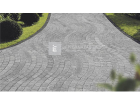 Semmelrock Arte Pest-Buda Kombi térkő íves kő platinaszürke 10 cm Semmelrock Arte Pest-Buda Kombi térkő íves kő platinaszürke 10 cm