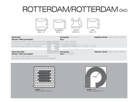 KK Kavics Rotterdam Térkő félkő szürke 16,5x10 cm 6 cm
