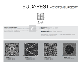 KK Kavics Budapest Térkő mixkő bazalt 8 cm