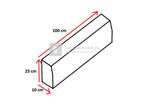 Abeton Útszegély szürke 10x25x100 cm (21 db/rkl) Abeton Útszegély szürke 10x25x100 cm (21 db/rkl)